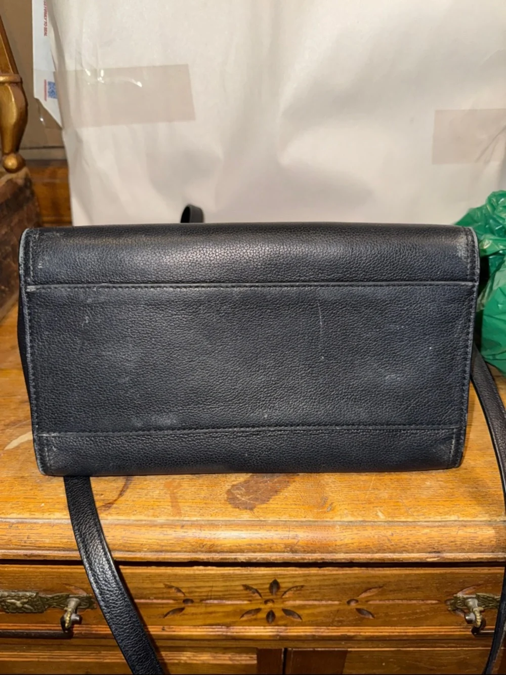 kate spade Black Pebbled Leather Satchel with Crossbody Strap